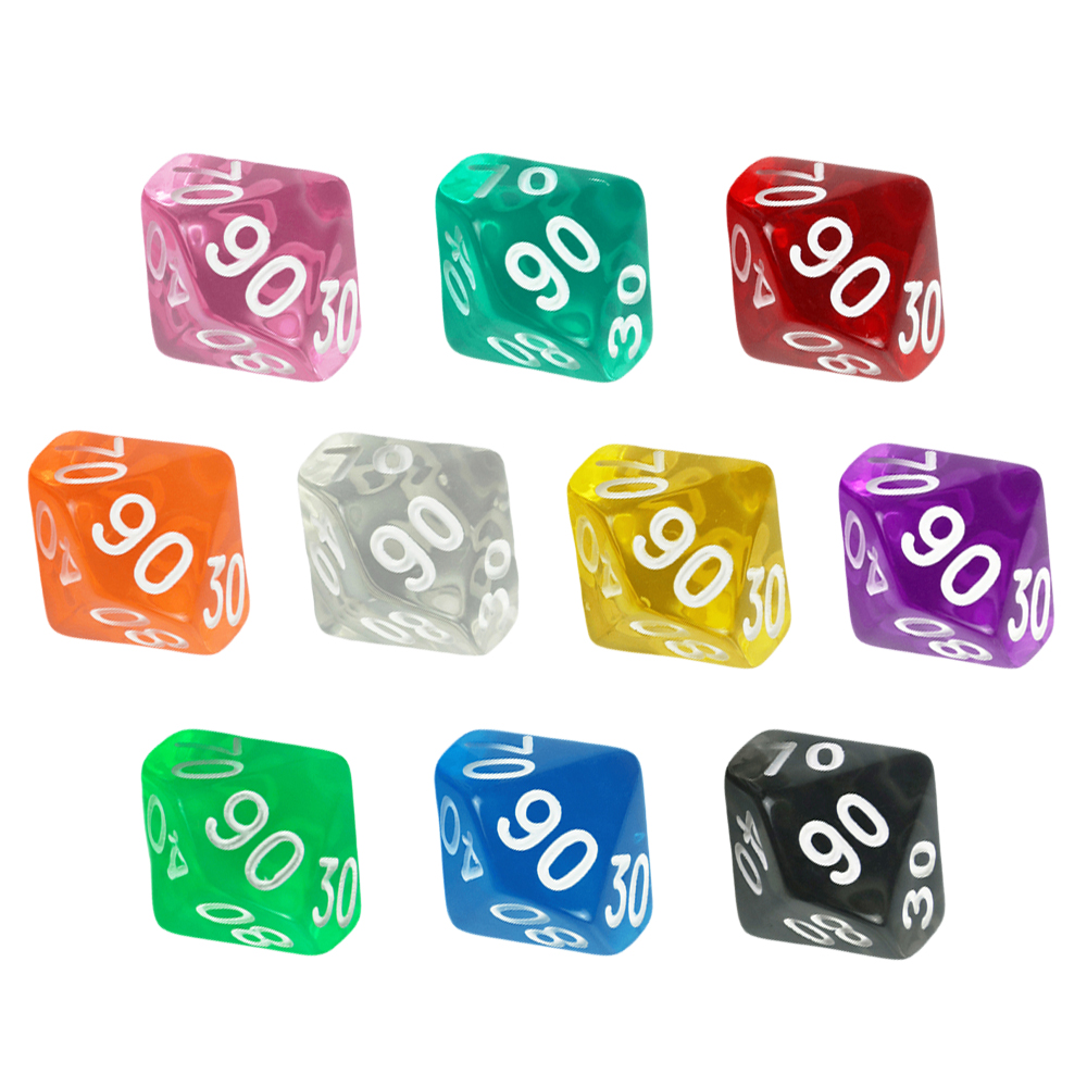 Board Game Digital - D10(00-90) Set Dadu 10 Buah Dadu