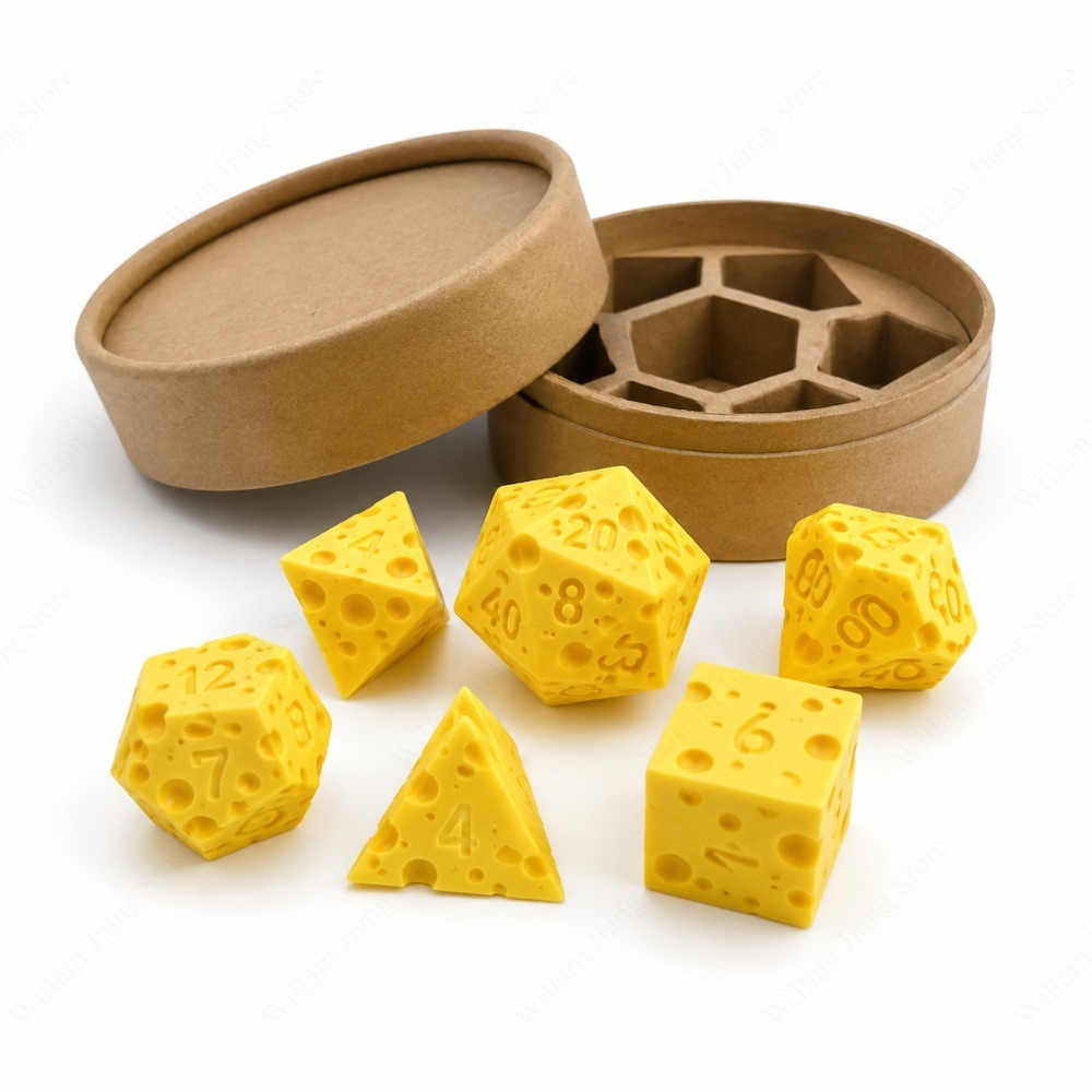 Board Game Festival - Set Dadu Keju Cetak 3D dengan