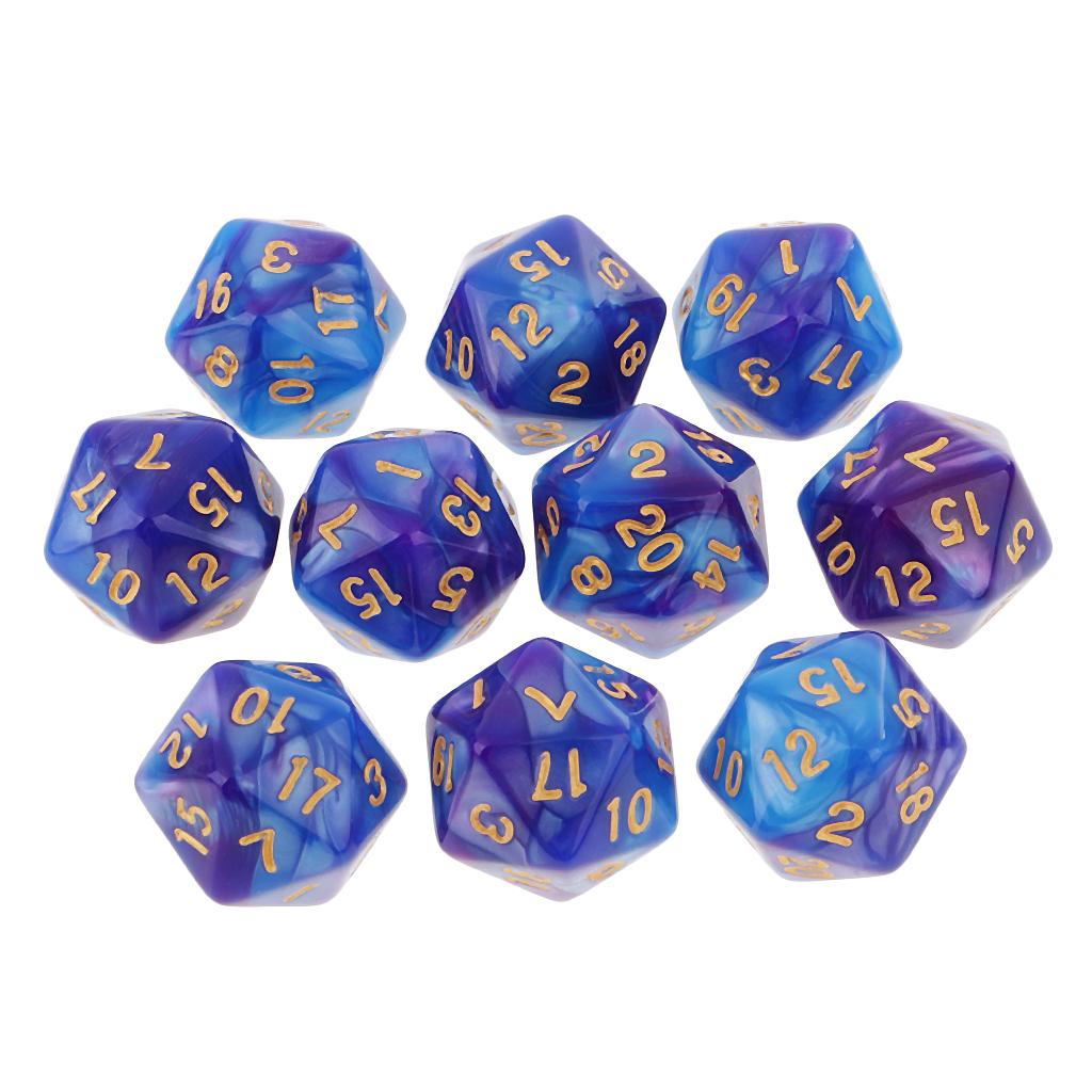 Board Game Digital - 10 Pcs Polyhedral 20 Dadu Sisi