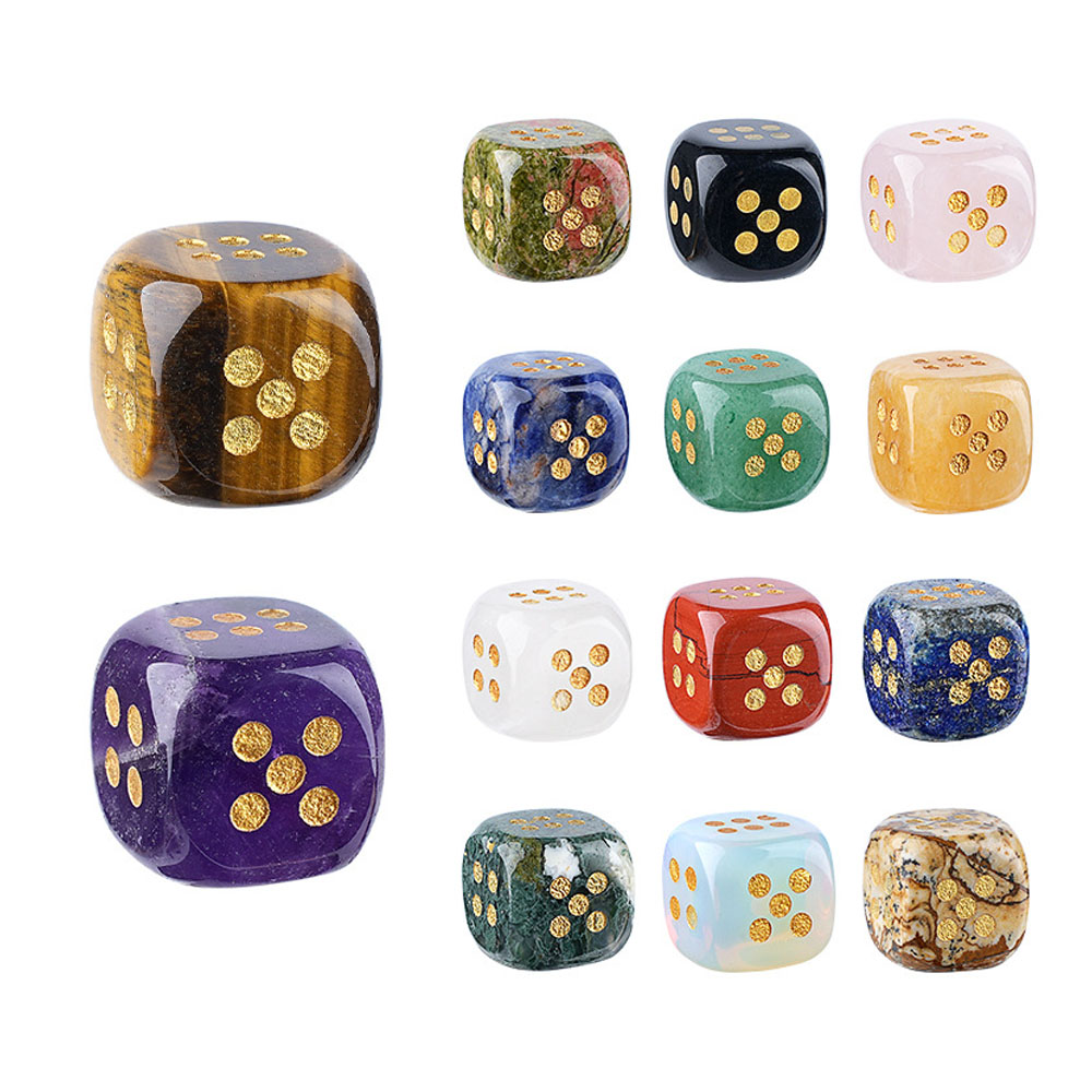 Board Game Loop - 1 Buah Dadu Batu Kristal Alami