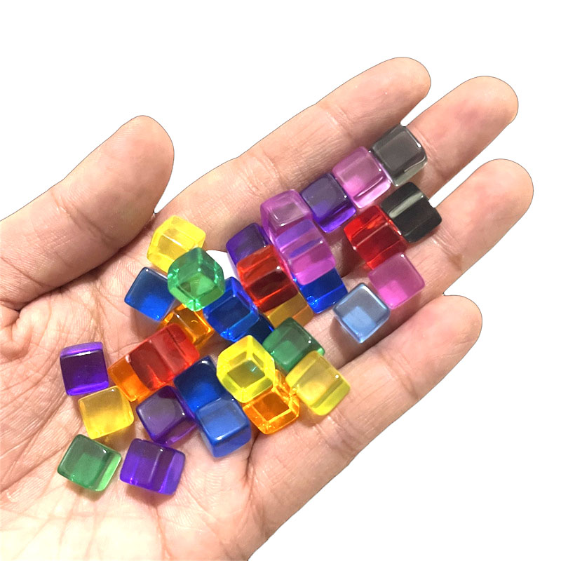 100 buah/set 8mm kubus bening  - Board Game Loop ulasan dan harga