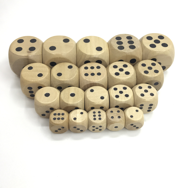 100 pcs dadu kayu baru, ukuran - Board Game Loop ulasan dan harga