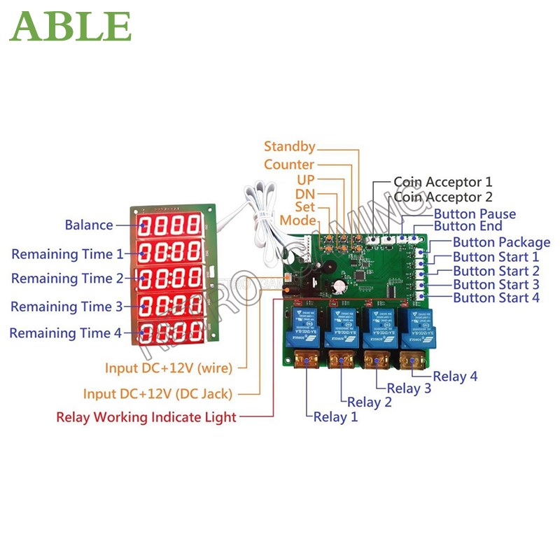 JY-215 Inbuilt Counter 4 Chann - Board Game Vector ulasan dan harga