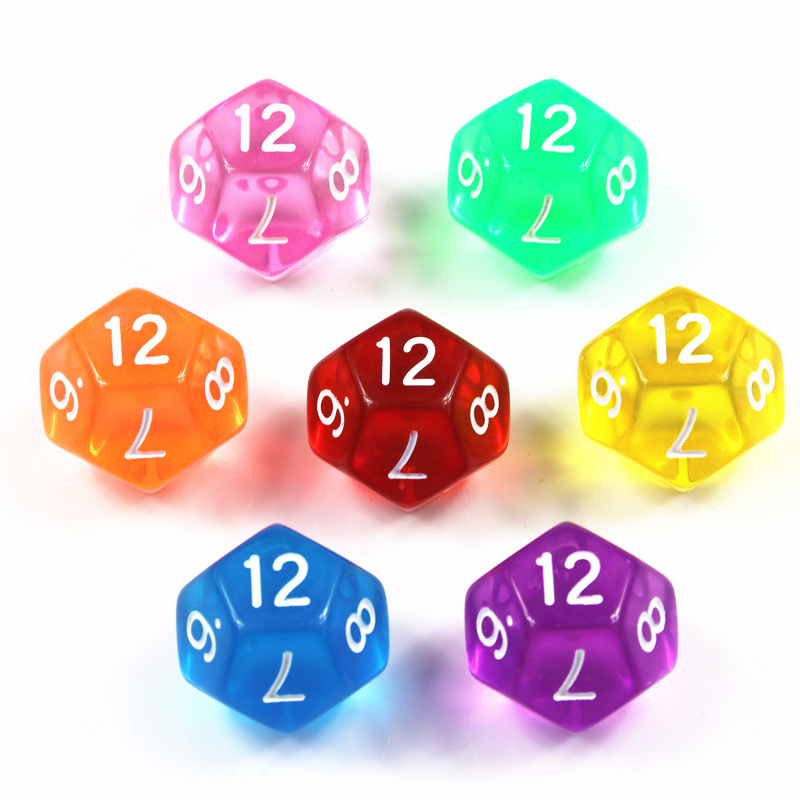 10 Buah Set Dadu Warna Transpa - Board Game Digital ulasan dan harga