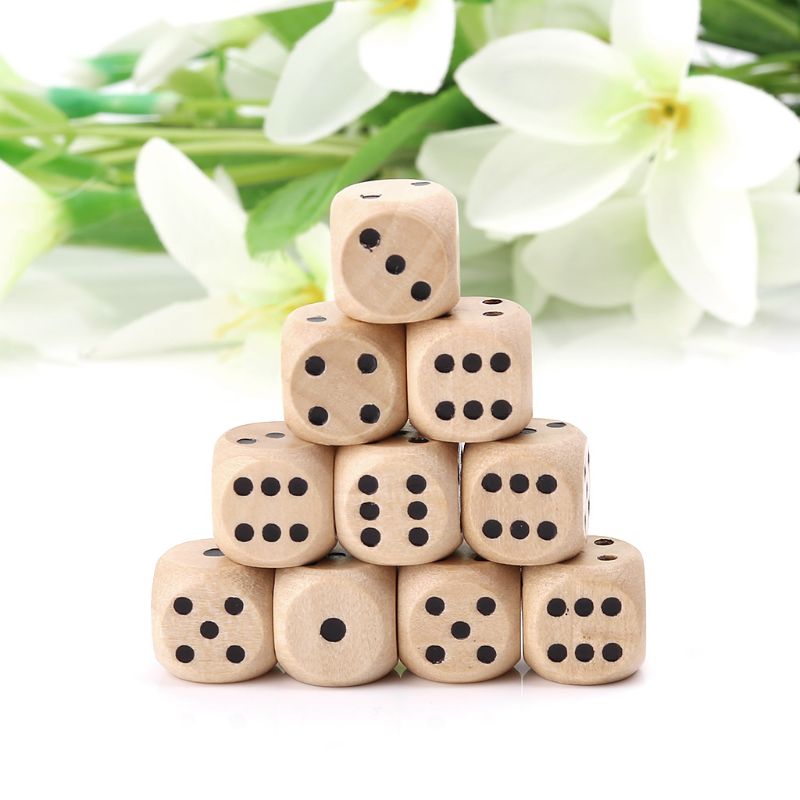 10 Buah Dadu Kayu 6 Sisi D6 Da - Board Game Loop ulasan dan harga